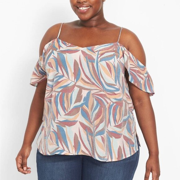 Lane Bryant Classic Cold-Shoulder Cami Top With Adjustable Straps Sz 20 NWT - Picture 6 of 10